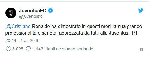 Juve tweet CR7 2