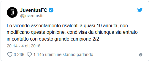 Juve tweet CR7